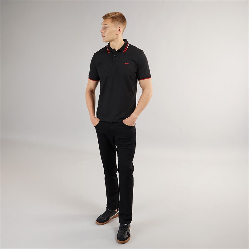 883 Police Mens Catterick Polo Shirt Black