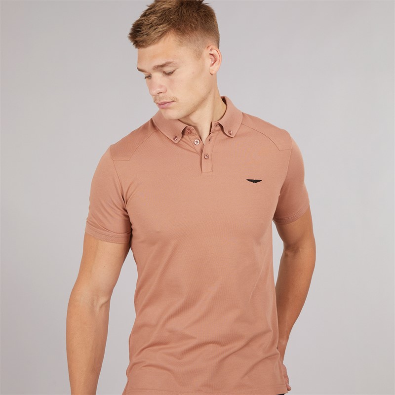 883 Police Mens Pesca Polo Rosewood Mist - Size XL