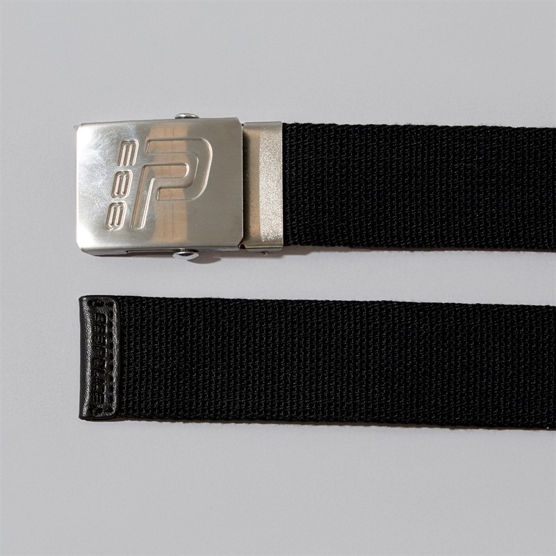 883 Police Mens Mentong Plain Webbing Belt Black