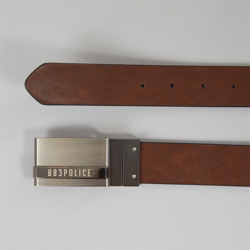 883 Police Mens Boxhill Reversible Buckle Belt Black/Brown