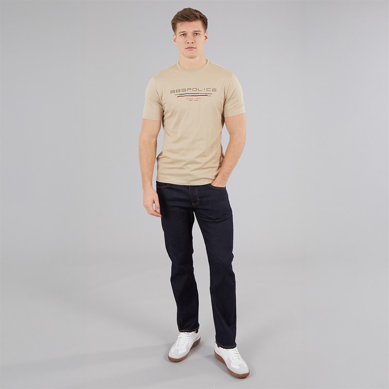 883 Police Mens Clusone T-Shirt Pastel Camel