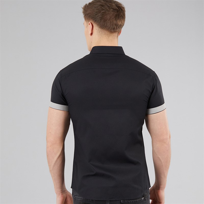 883 Police Mens Machar Short Sleeve Shirt Black