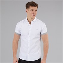 883 Police Mens Machar Short Sleeve Shirt White