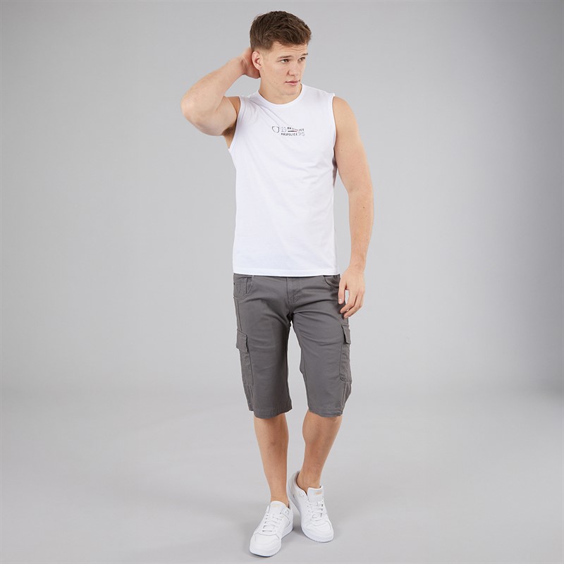 883 Police Mens Offida Vest White