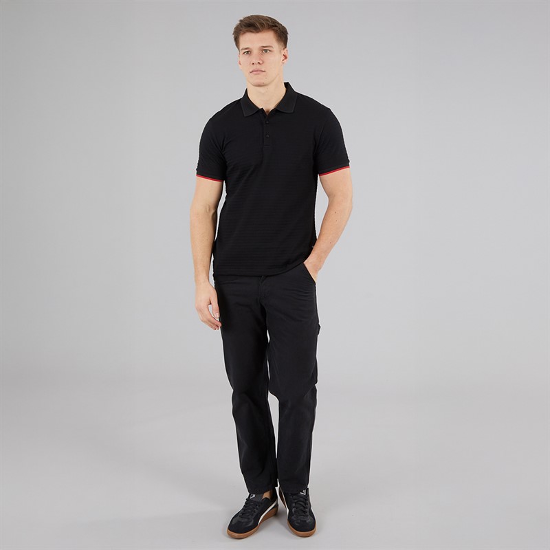 883 Police Mens Shildon Polo Shirt Black