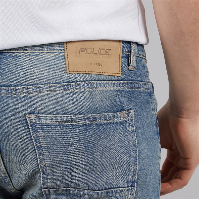 883 Police Mens Todd 1023 Relaxed Regular Fit Jeans 1023 Blue