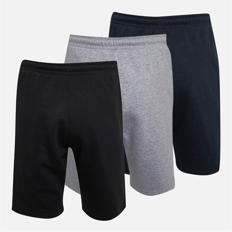 883 Police Mens Kolme Three Pack Shorts Black/Marl Grey/Navy