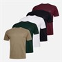 883 Police Mens Fivath Five Pack T-Shirts Black/Royal Maroon/Forest Green/Desert/White
