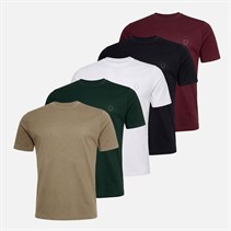 883 Police Mens Fivath Five Pack T-Shirts Black/Royal Maroon/Forest Green/Desert/White