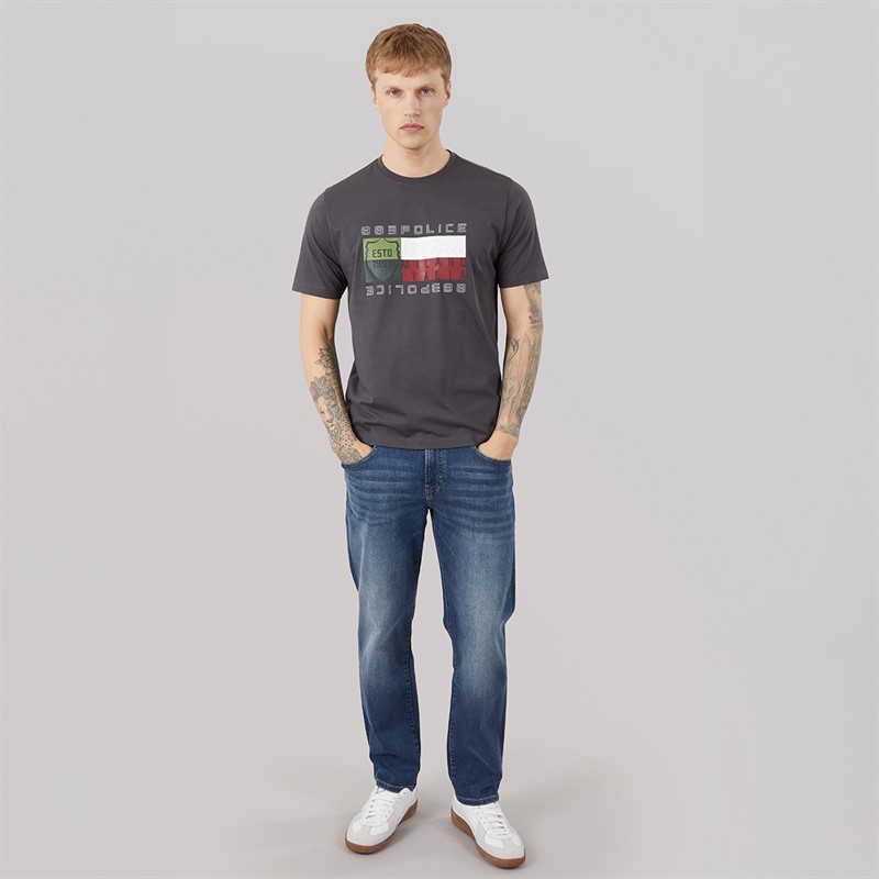 883 Police Mens Fontena T-Shirt Dusty Grey