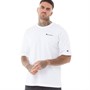 Champion Herren T-shape Script Logo T-Shirts Weiß