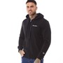 Champion Mens Script Logo Full Zip Hoodie Black