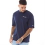 Champion Mens T-shape Script Logo T-Shirt Navy