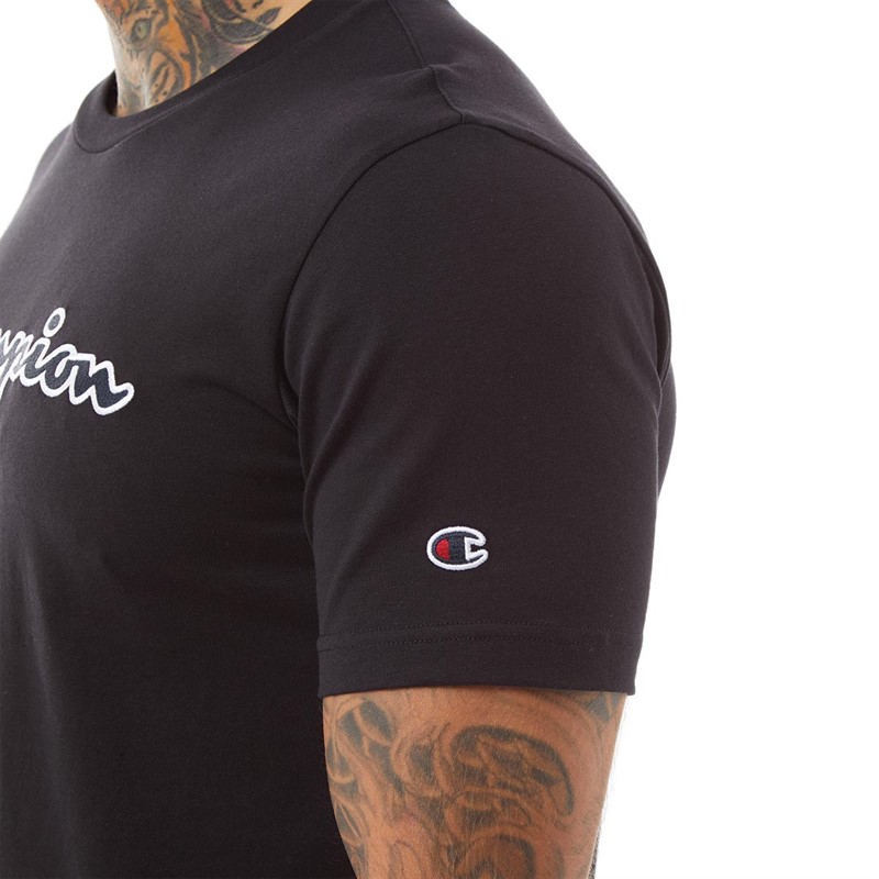 Champion Mens Crew Neck T-Shirt Black