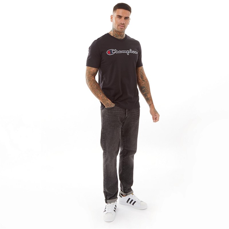 Champion Mens Crew Neck T-Shirt Black