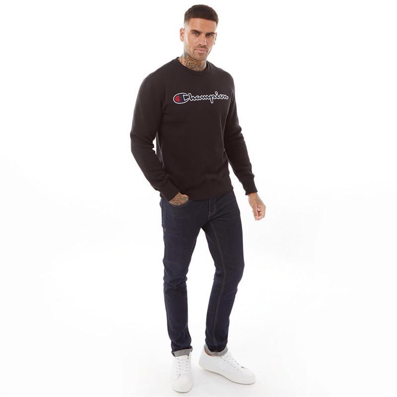 Champion Mens Crew Neck Sweatshirt Black