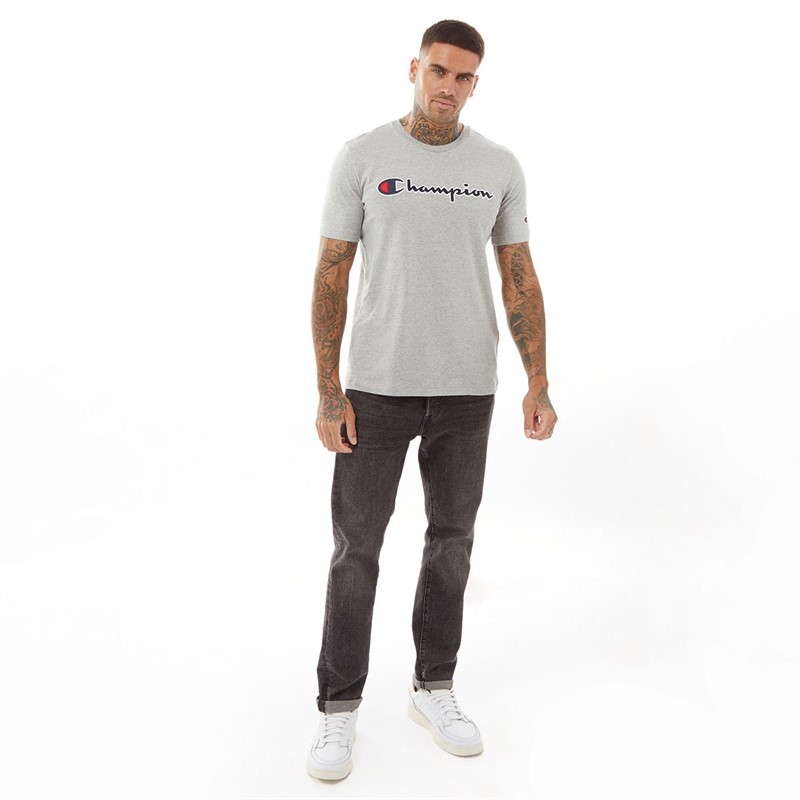 Champion Mens Crew Neck T-Shirt Grey Marl
