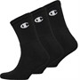 Champion Mens Three Pack Crew Socks Black/Black/Black