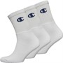 Champion Mens Three Pack Crew Socks White/White/White