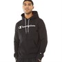 Champion Mens Script Logo Hoodie Black