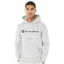 Champion Mens Script Logo Hoodie Grey