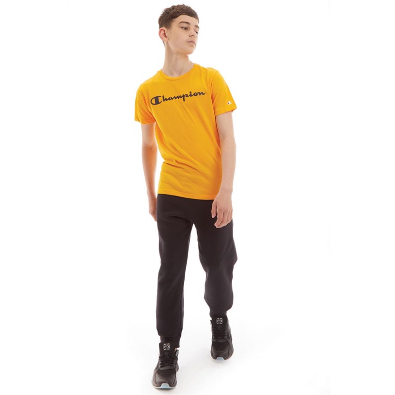 Champion Junior Boys Crew Neck T-Shirt Yellow