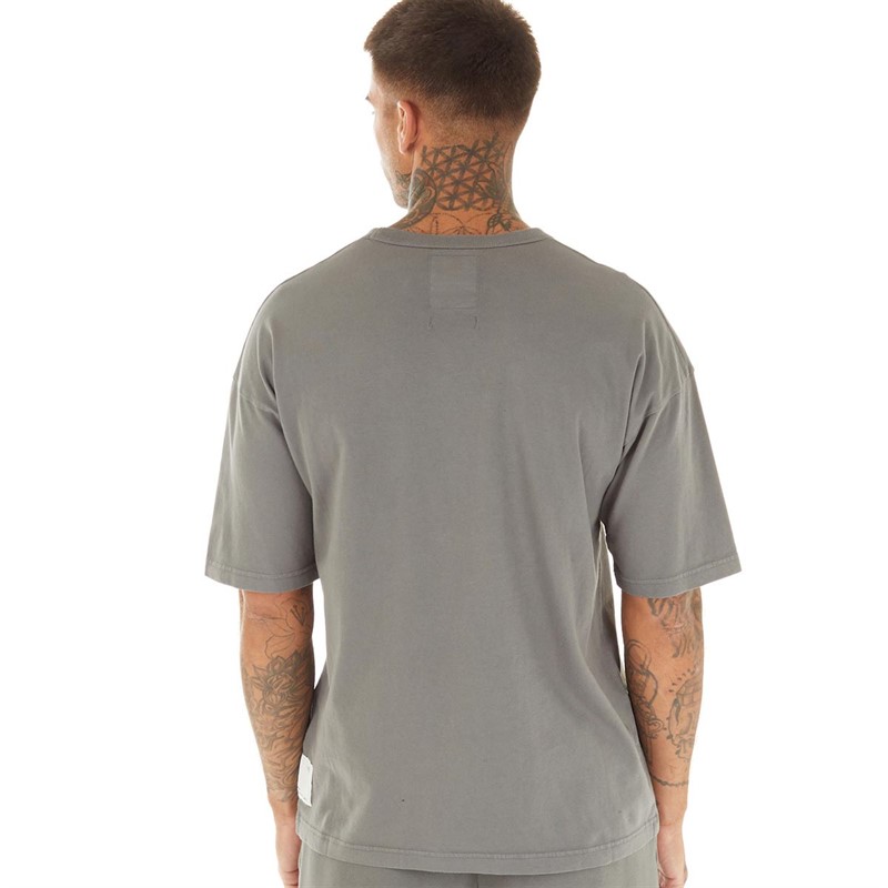 Champion Mens Premium Plus Crew Neck T-Shirt Grey
