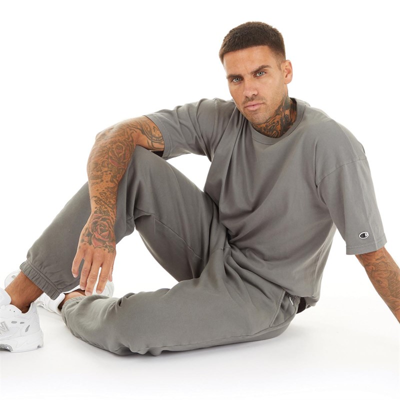 Champion Mens Premium Plus Crew Neck T-Shirt Grey