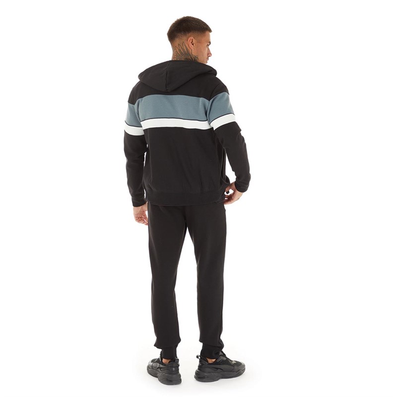 Champion Mens Full Zip Fleece Hooded Tracksuit Black