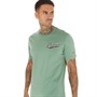 Champion Mens Rochester College Logo Crew Neck T-Shirt Green