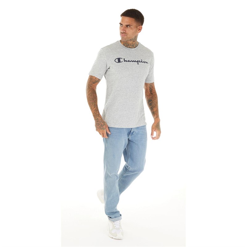 Champion Mens American Classics Crew Neck T-Shirt Grey