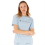 Champion Womens Rochester Script Logo Crew Neck T-Shirt Blue
