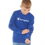 Champion Boys American Classics Crew Neck Sweatshirt Blue