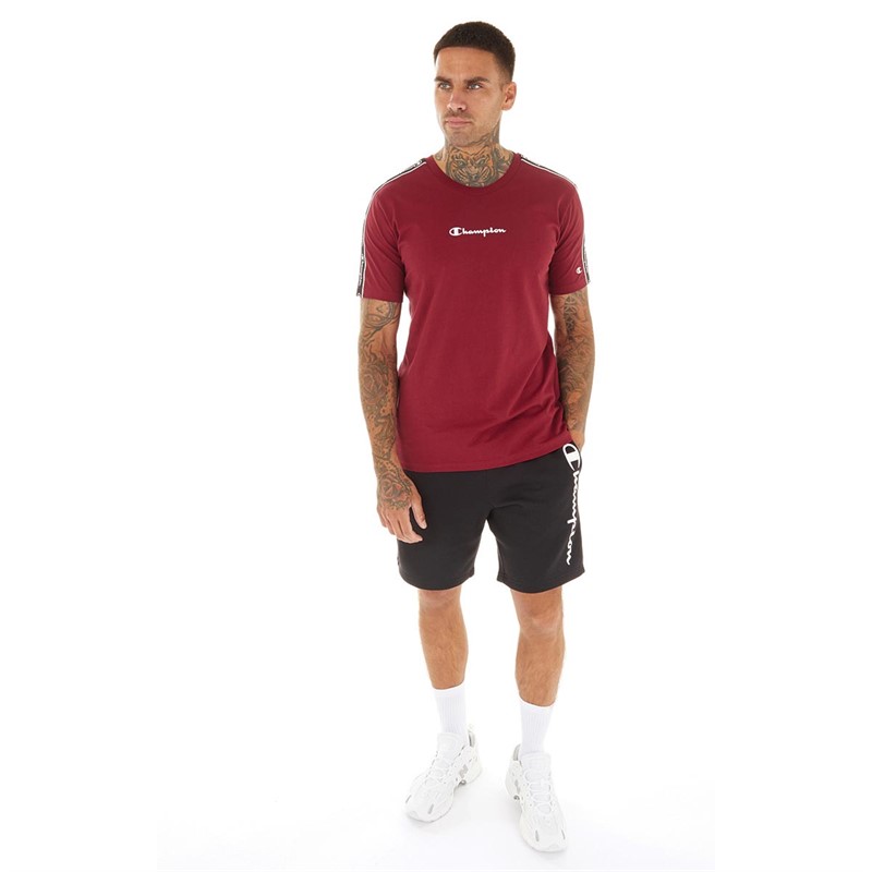 Champion Mens American Tape Crew Neck T-Shirt Red
