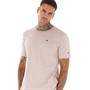 Champion Mens Reverse Weave Crew Neck T-Shirt Pink