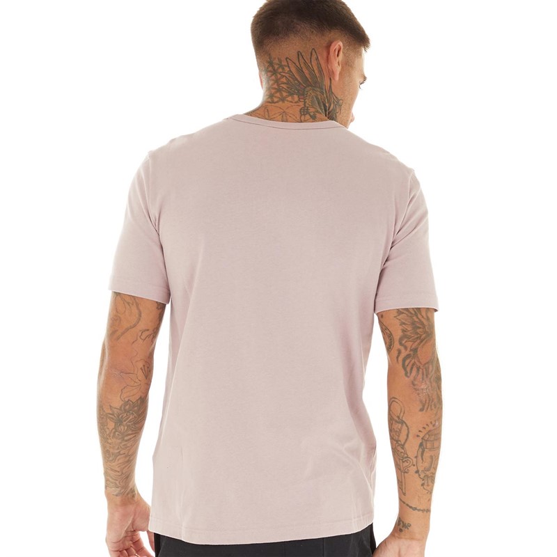 Champion Mens Reverse Weave Crew Neck T-Shirt Pink