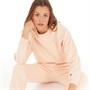 Champion Womens Rochester Script Logo Crew Neck Sweatshirt Pink