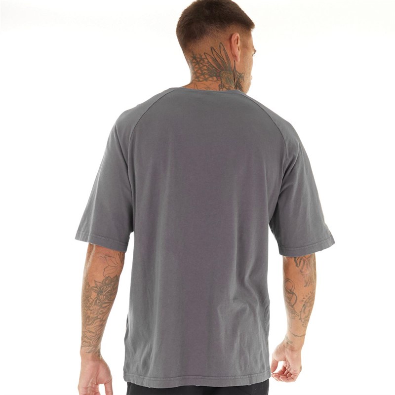 Champion Mens Reverse Weave Crew Neck T-Shirt Grey