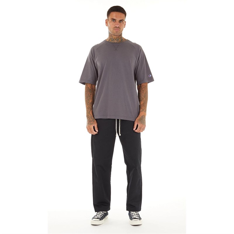 Champion Mens Reverse Weave Straight Hem Pants Black