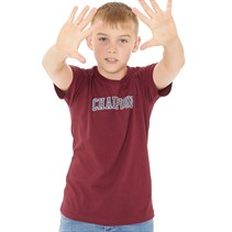 Champion Boys Rochester Bookstore Logo Crew Neck T-Shirt Red