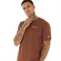 Champion Mens Rochester Small Logo Crew Neck T-Shirt Brown