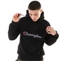 Champion Mens Rochester 1/2 Zip Hooded Fleece Black