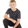 Champion Boys American Tape Crew Neck T-Shirt Black