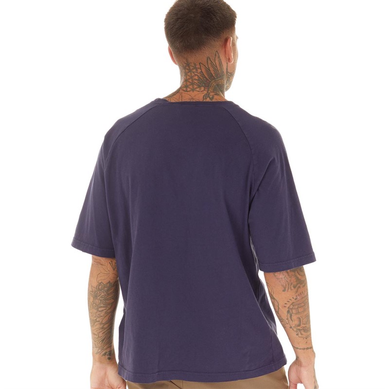 Champion Mens Reverse Weave Crew Neck T-Shirt Blue