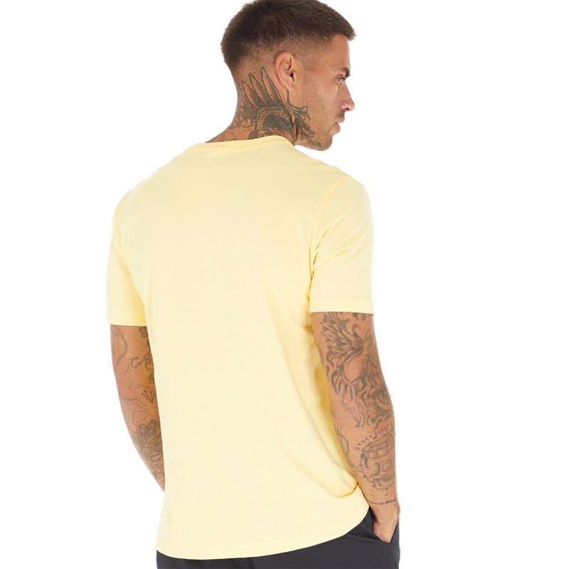 Buy Champion Mens Rochester Script Logo Crew Neck T-Shirt Yellow