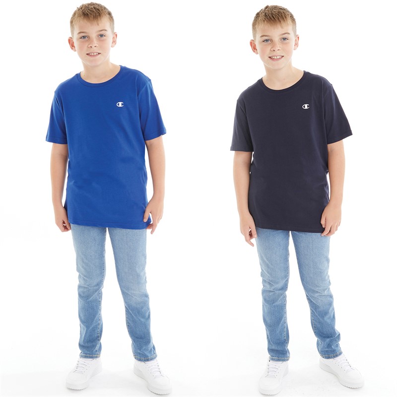 Champion Drenge American Classics T-shirts Marineblå