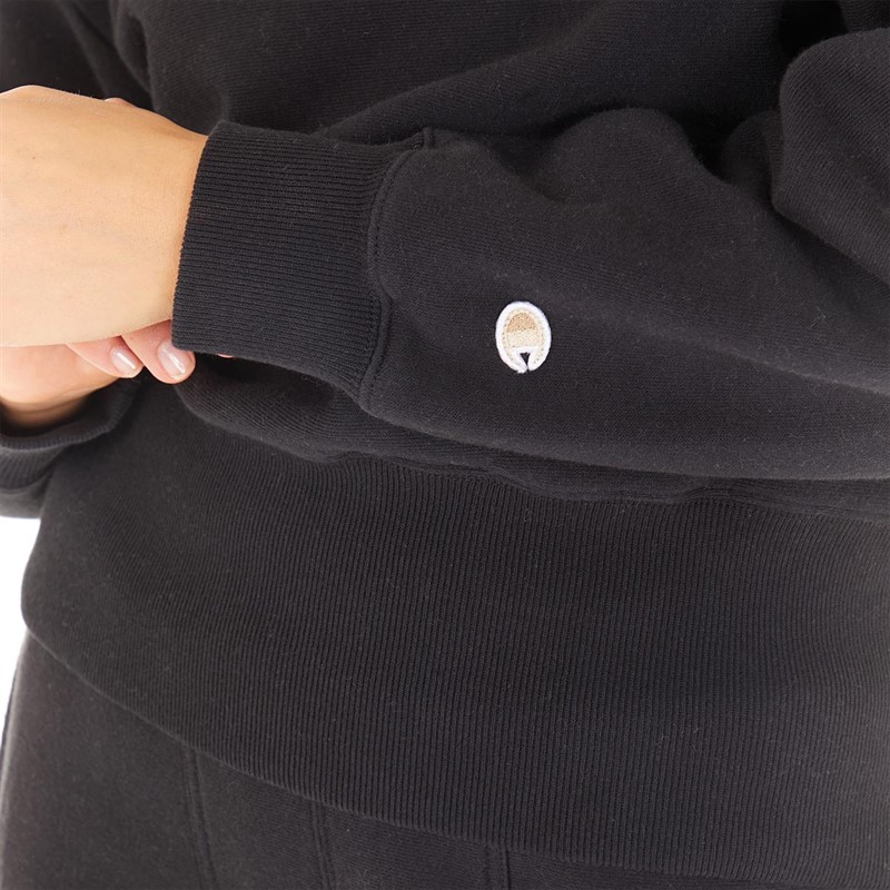 Champion Womens Reverse Weave Crew Neck Sweatshirt Black