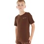 Champion Boys Rochester Small Logo Crew Neck T-Shirt Brown