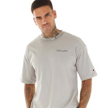 Champion Mens Rochester Script Logo Crew Neck T-Shirt Grey