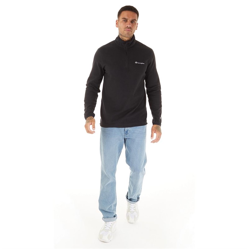 Champion Mens 1/4 Zip Fleece Black